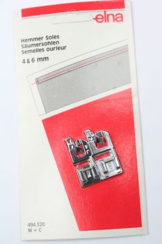 Preview: Hemmer Soles 4 und 6mm for Elna Club Carina, Stella, Stern, 5000, 6000, 7000